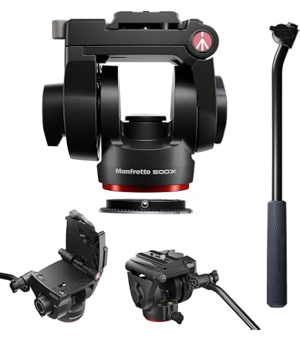 Amazon | Manfrotto 500X フルード雲台 ブラック [ビデオ雲台